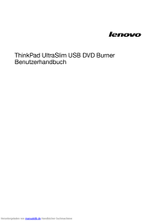Lenovo ThinkPad UltraSlim USB DVD Burner Benutzerhandbuch