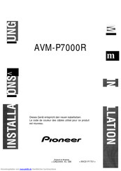 Pioneer AVM-P7000R Installationsanleitung
