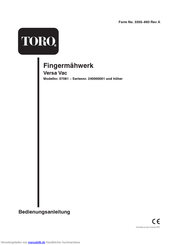 Toro Versa Vac Bedienungsanleitung