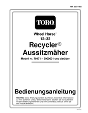 Toro Recycler Wheel Horse 12-32 Bedienungsanleitung