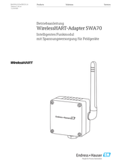 Endress+Hauser WirelessHART SWA70 Betriebsanleitung