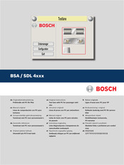 Bosch BSA / SDL 4 Series Originalbetriebsanleitung