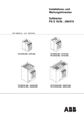 ABB PS S18/30-500...44/76-500 Serie Installations- Und Wartungshinweise