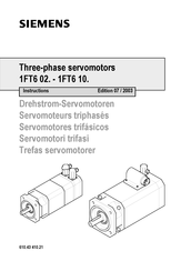Siemens 1FT6 03 Serie Betriebsanleitung