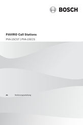 Bosch PAVIRO Call Stations PVA 15ECS Bedienungsanleitung