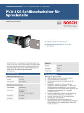 Bosch PVA-1KS Bedienungsanleitung