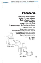 Panasonic MJ-SJ01KXE Bedienungsanleitung