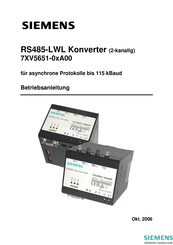 Siemens 7XV5651-0 A00 Serie Betriebsanleitung
