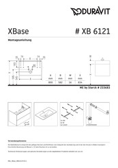 Duravit XBase XB 6121 Montageanleitung
