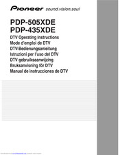 Pioneer PDP-435XDE Dtv-Bedienungsanleitung