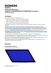 Siemens SIMATIC ITC2200 frameless Produktinformation
