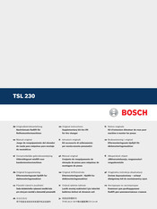 Bosch TSL 230 Originalbetriebsanleitung