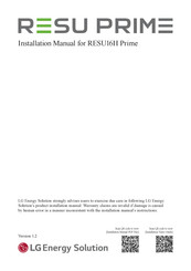 LG RESU16H Prime Installationshandbuch