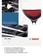 Bosch KTW Serie Gebrauchs- Und Montageanleitung