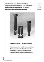 Beko CLEARPOINT M015WWB Installation Und Betriebsanleitung