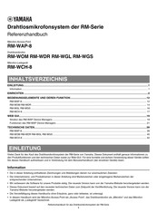 Yamaha RM-WCH-8 Referenzhandbuch