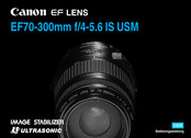 Canon ef70-300mm f/4-5.6 IS USM Bedienungsanleitung