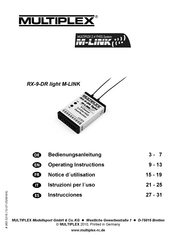 Multiplex Rx Dr M Link Handb Cher Manualslib