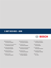 Bosch 1 687 023 654 Betriebsanleitung