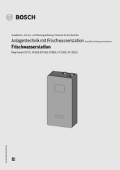 Bosch Flow Fresh FF40 S Installations-, Service- Und Wartungsanleitung