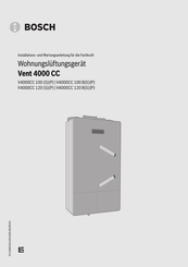 Bosch V4000CC 100 S Installations- Und Wartungsanleitung Für Die Fachkraft