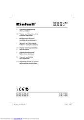 Einhell GE-CL 18 Li E Kit Originalbetriebsanleitung