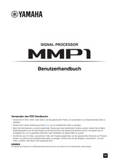 Yamaha MMP1 Benutzerhandbuch