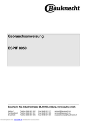 Bauknecht ESPIF 8950 Gebrauchsanweisung