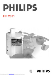Philips HR 2821 Gebrauchsanweisung