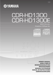 Yamaha CDR-HD1300E Bedienungsanleitung