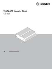 Bosch VJD-7523 Installationshandbuch