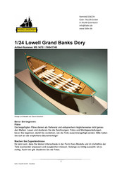 Faller MODEL SHIPWAYS 1/24 Lowell Grand Banks Dory Bedienungsanleitung