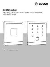 Bosch LECTUS select ARD-SELECT-WOM Installationshandbuch