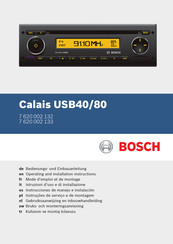 Bosch 7 620 002 132 Bedienungs- Und Einbauanleitung