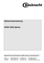 Bauknecht GKEA 2550 Optima Gebrauchsanweisung