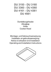 AEG DU 3160 Montage- Und Gebrauchsanweisungen