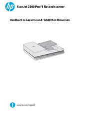 Hp ScanJet 2500 Pro f1 flatbed scanner Handbuch Zu Garantie Und Rechtlichen Hinweisen