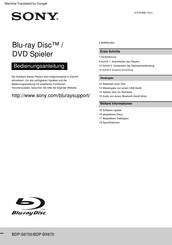 Sony BDP-BX670 Bedienungsanleitung