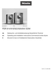 Miele PDR 914 SOM Gebrauchs- Und Aufstellanweisung