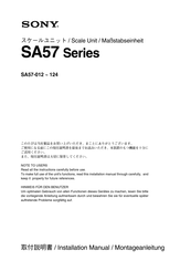 Sony SA57-022 Montageanleitung