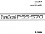 Yamaha PortaSound PSS-570 Bedienungsanleitung