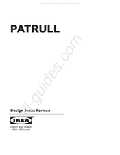 IKEA PATRULL AA-929856-1 Bedienungsanleitung
