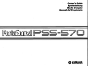Yamaha PortaSound PSS-570 Spielanleitung