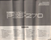 Yamaha PortaSound PSS-270 Bedienungsanleitung