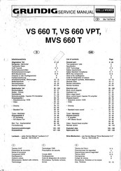 Grundig VS 660 VPT Serviceanleitung