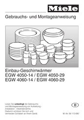 Miele EGW 4050-29 Gebrauchs- Und Montageanweisung