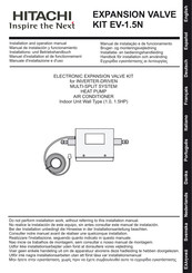 Hitachi EV-1.5N Installations- Und Betriebshandbuch
