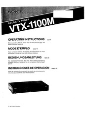 Sony VTX-1100M Bedienungsanleitung