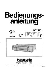 Panasonic AG-DV2700E Bedienungsanleitung