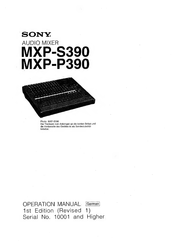 Sony MXP-P390 Bedienungsanleitung